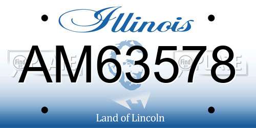 AM63578 Illinois License Plate