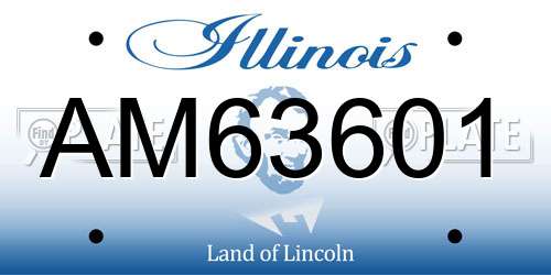 AM63601 Illinois License Plate