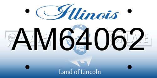 AM64062 Illinois License Plate