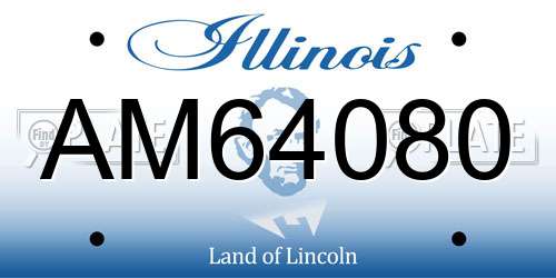 AM64080 Illinois License Plate