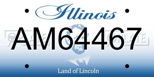 AM64467 Illinois License Plate