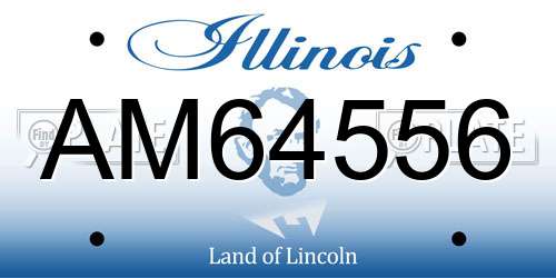 AM64556 Illinois License Plate