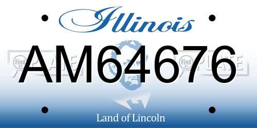 AM64676 Illinois License Plate