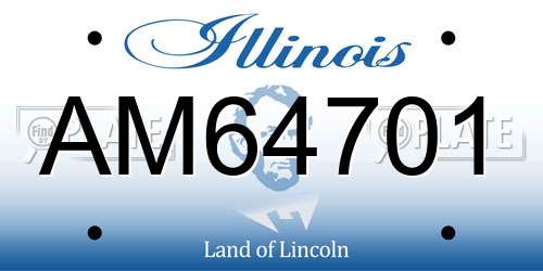 AM64701 Illinois License Plate