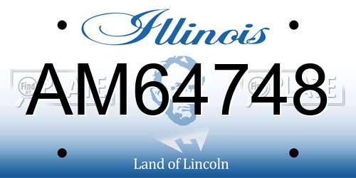 AM64748 Illinois License Plate
