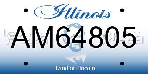 AM64805 Illinois License Plate