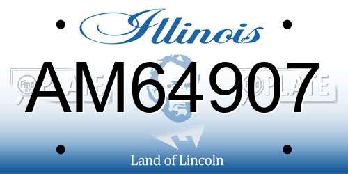 AM64907 Illinois License Plate