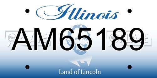 AM65189 Illinois License Plate