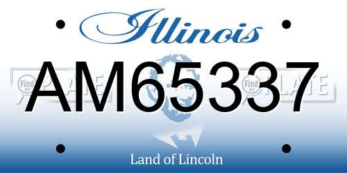 AM65337 Illinois License Plate