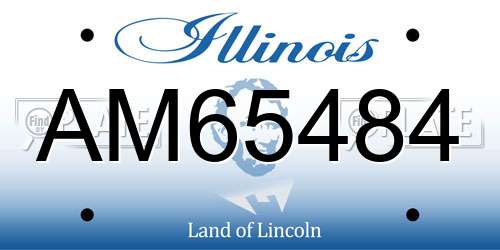 AM65484 Illinois License Plate