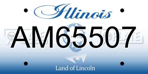 AM65507 Illinois License Plate
