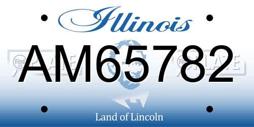 AM65782 Illinois License Plate