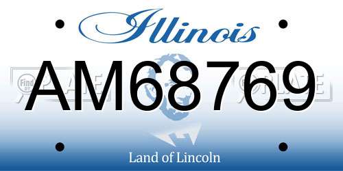 AM68769 Illinois License Plate