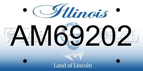 AM69202 Illinois License Plate