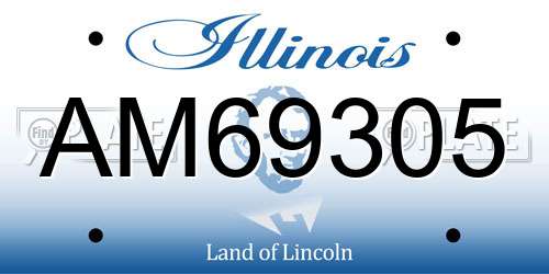 AM69305 Illinois License Plate