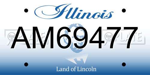 AM69477 Illinois License Plate