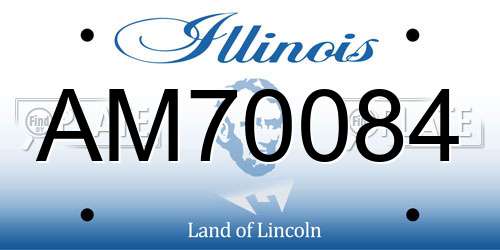 AM70084 Illinois License Plate