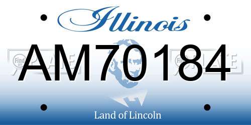 AM70184 Illinois License Plate