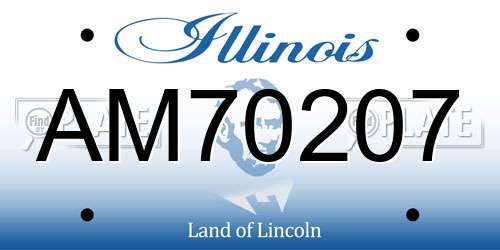 AM70207 Illinois License Plate