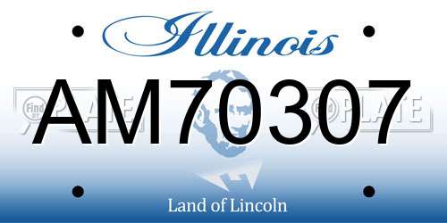 AM70307 Illinois License Plate
