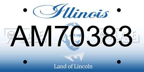 AM70383 Illinois License Plate