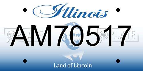 AM70517 Illinois License Plate