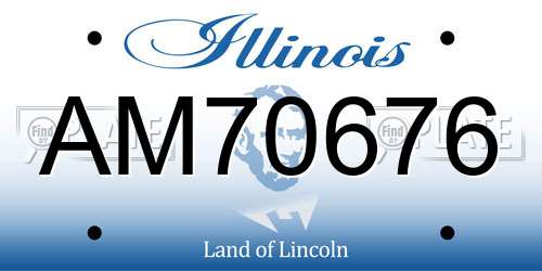 AM70676 Illinois License Plate