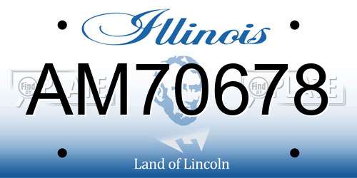 AM70678 Illinois License Plate