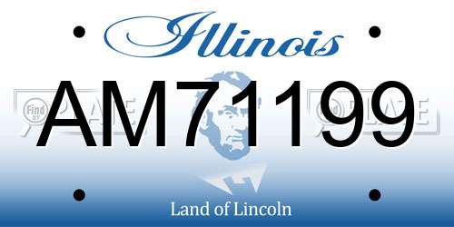AM71199 Illinois License Plate