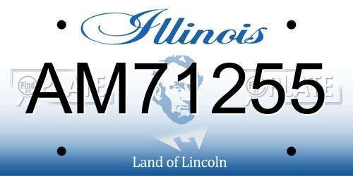 AM71255 Illinois License Plate