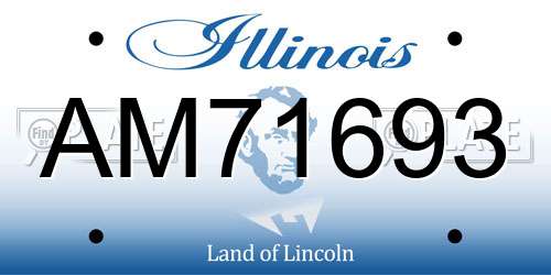AM71693 Illinois License Plate