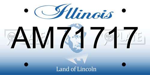 AM71717 Illinois License Plate