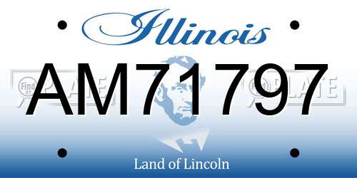 AM71797 Illinois License Plate