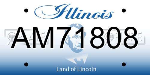 AM71808 Illinois License Plate