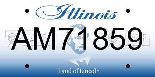 AM71859 Illinois License Plate