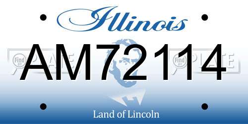AM72114 Illinois License Plate