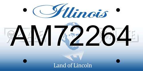 AM72264 Illinois License Plate