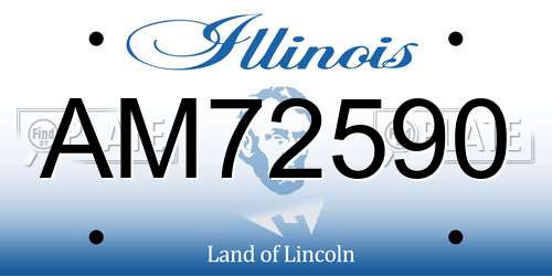 AM72590 Illinois License Plate