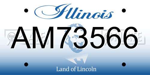 AM73566 Illinois License Plate