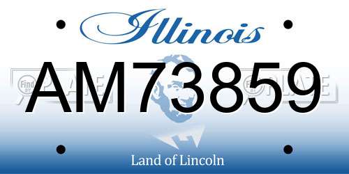 AM73859 Illinois License Plate