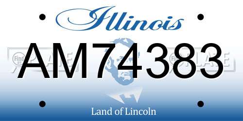 AM74383 Illinois License Plate