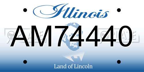 AM74440 Illinois License Plate