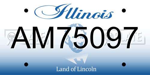 AM75097 Illinois License Plate