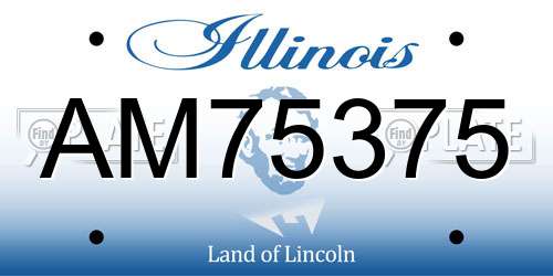 AM75375 Illinois License Plate