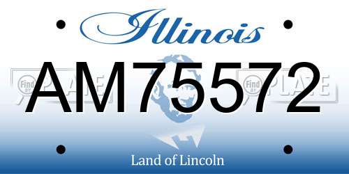 AM75572 Illinois License Plate