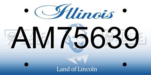 AM75639 Illinois License Plate