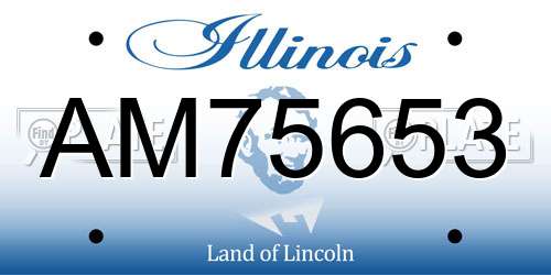 AM75653 Illinois License Plate