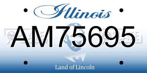 AM75695 Illinois License Plate