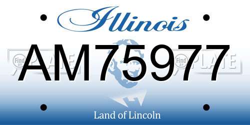 AM75977 Illinois License Plate