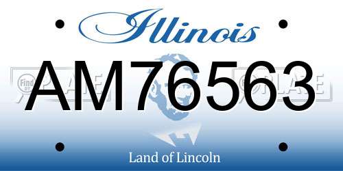 AM76563 Illinois License Plate